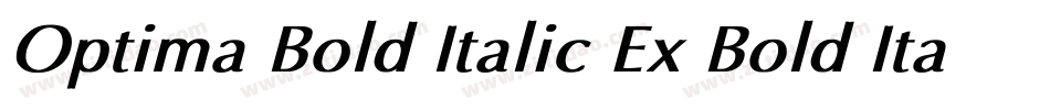 Optima Bold Italic Ex Bold Italic字体转换
